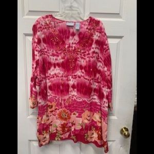 New hot pink top beads sequins